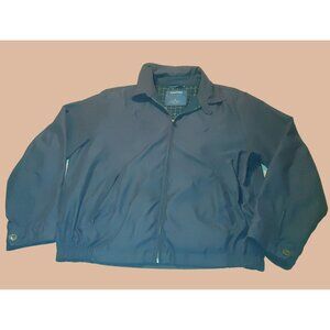 Nautica Mens Navy Blue Size Large Jacket Coat Polyester Cotton Full Zip Front